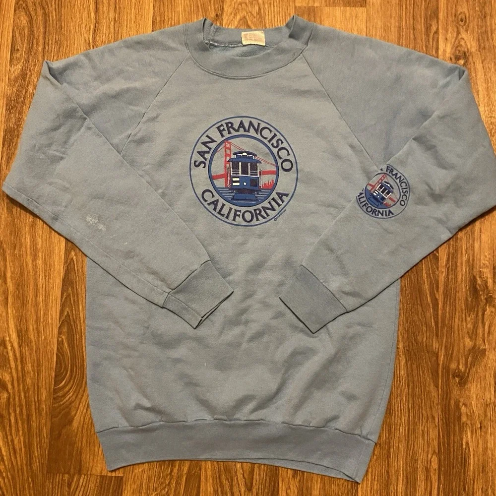 Vintage 80s San‎ Francisco California Pullover  Sweater Tourists Vacation USA